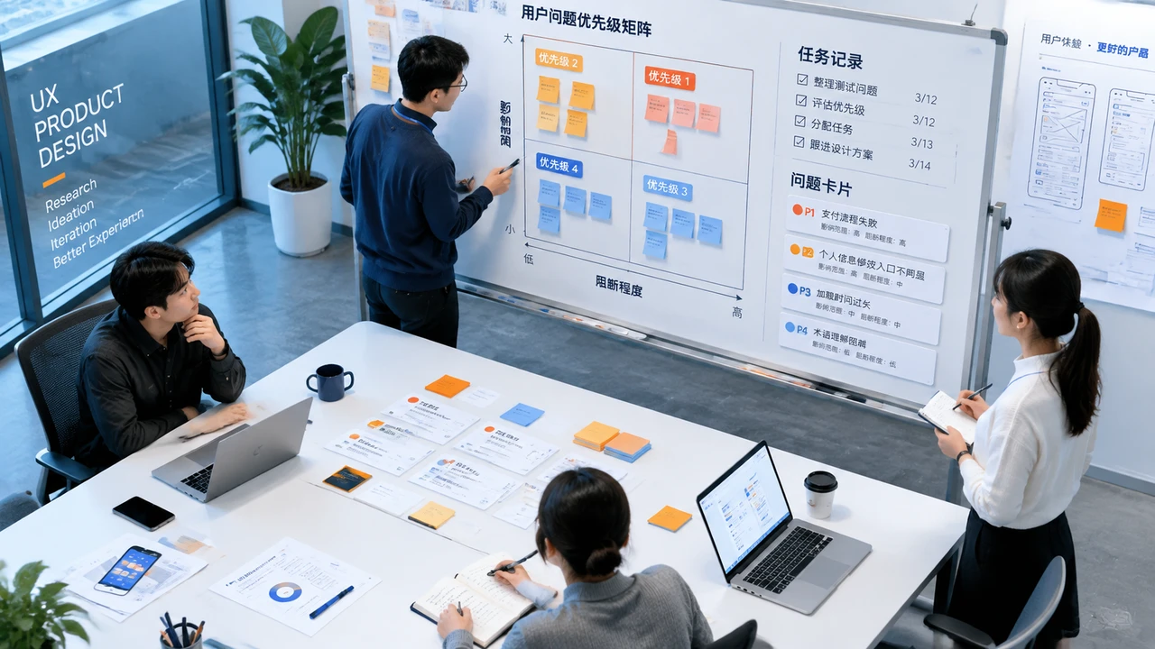 团队按影响范围和阻断程度整理可用性问题