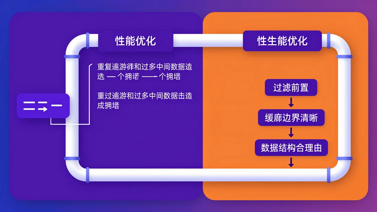 生成器管道优化前后对比示意图