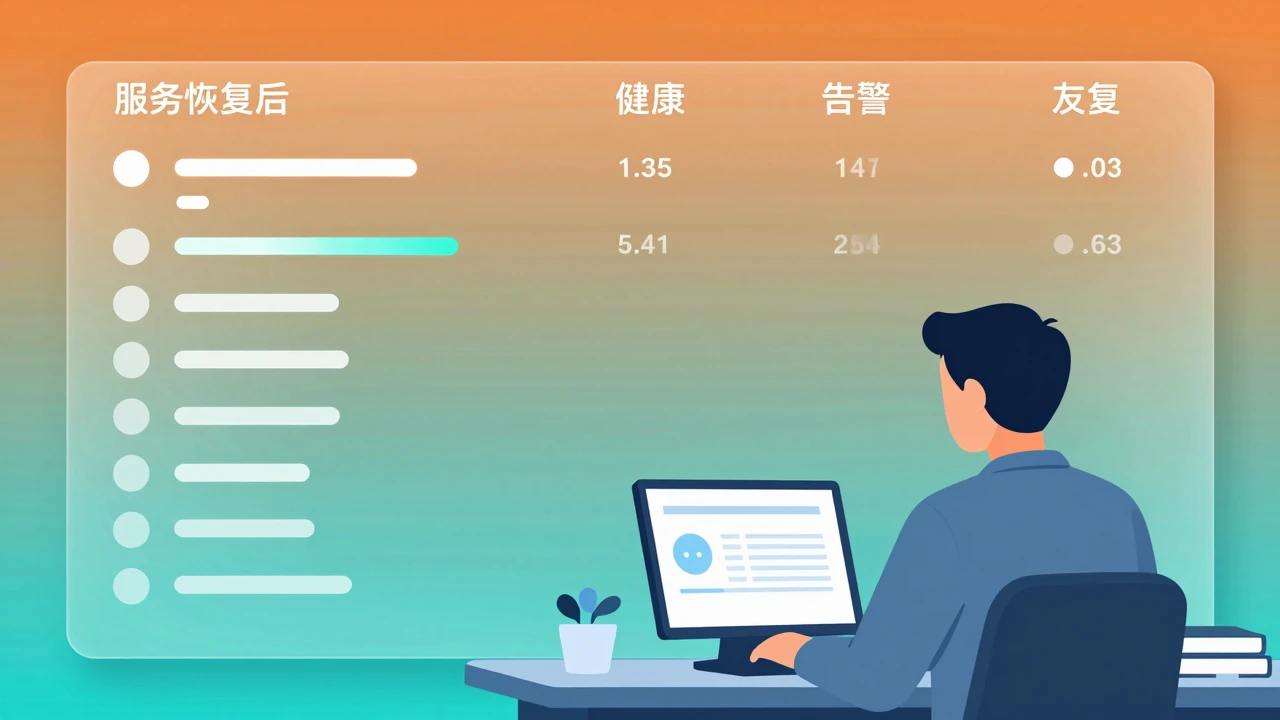 通过连续运行和健康检查确认服务恢复