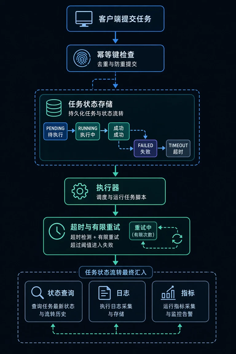 运维脚本任务服务的状态与执行流程